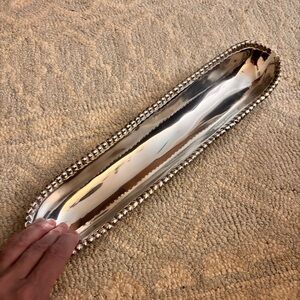 Beatriz Ball Organic Pearl Aluminum Alloy Cracker Tray Entertaining Hostess Gift